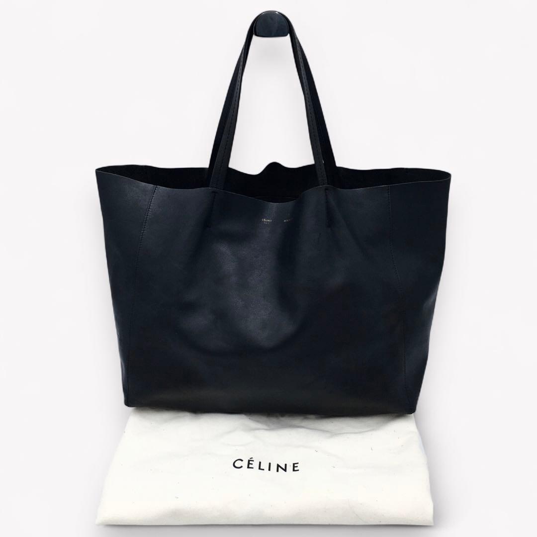 袋付き! セリーヌ レザートートバッグ ブラック