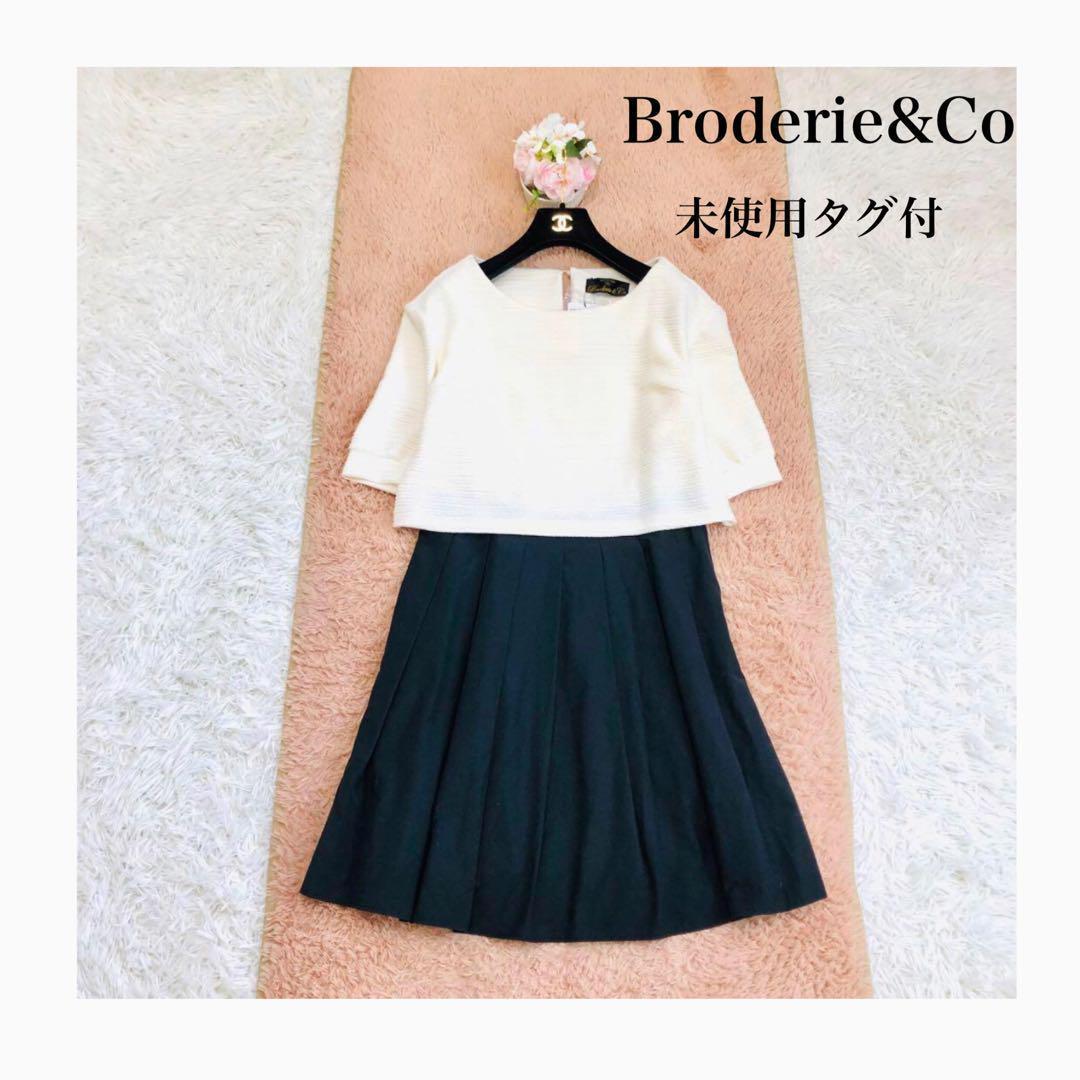 ☘️ 新品タグ付　Broderie&Co ドッキングワンピース　セレモニー　F