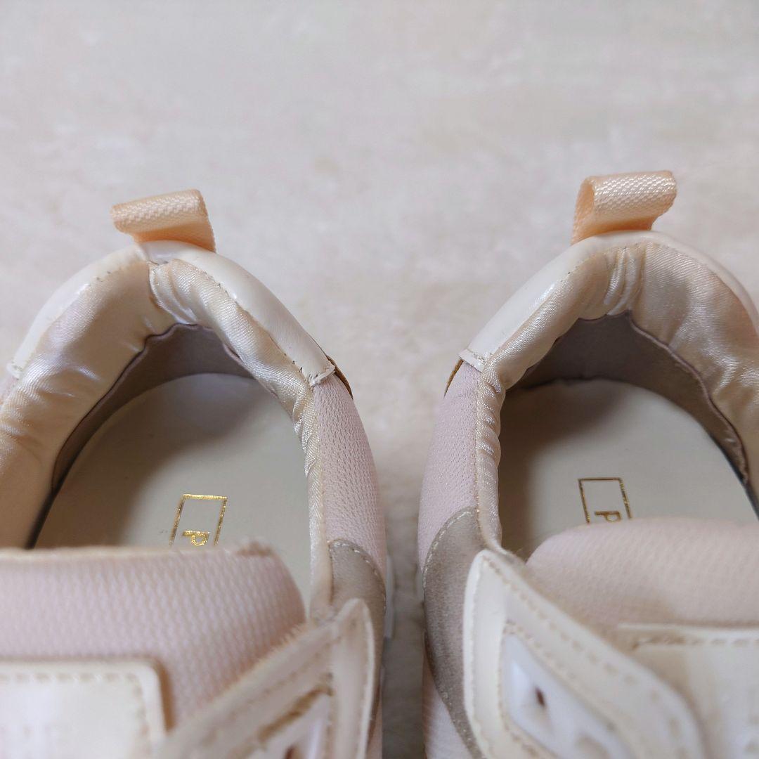 【極美品】PICHE ABAHOUSE 厚底 ベージュ ダッドスニーカー