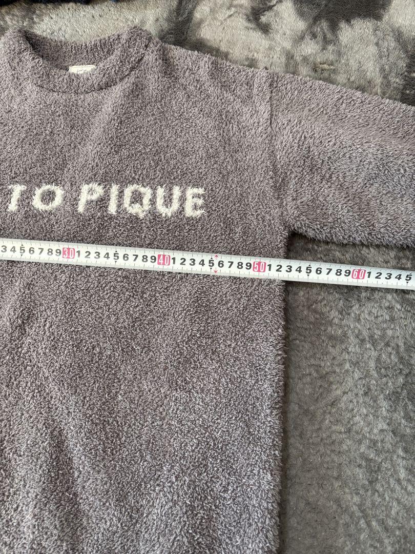GELATO PIQUE グレー ストライプ ルームウェア