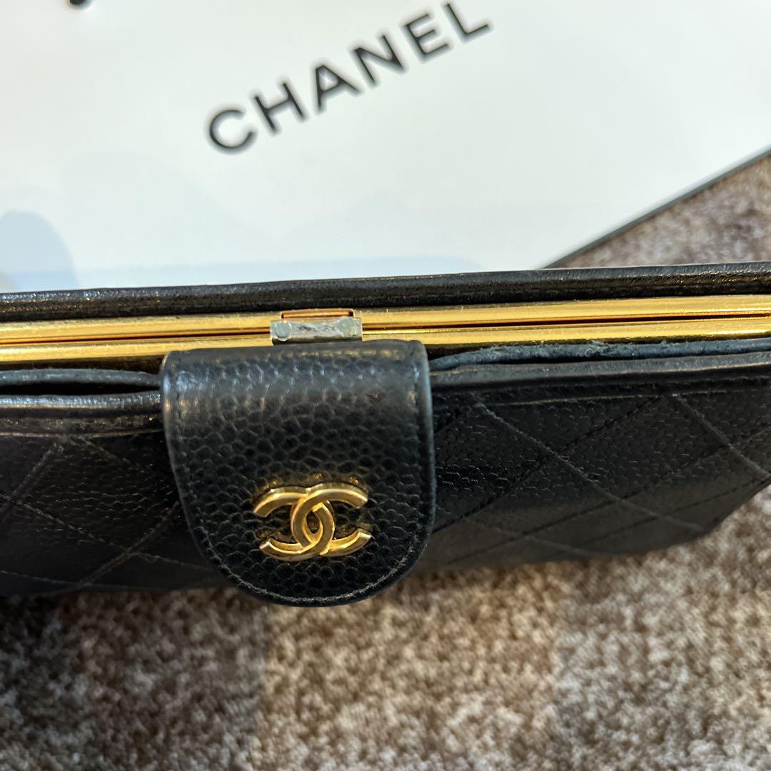 CHANEL シャネルピコローレラムスキン ココマーク 長財布