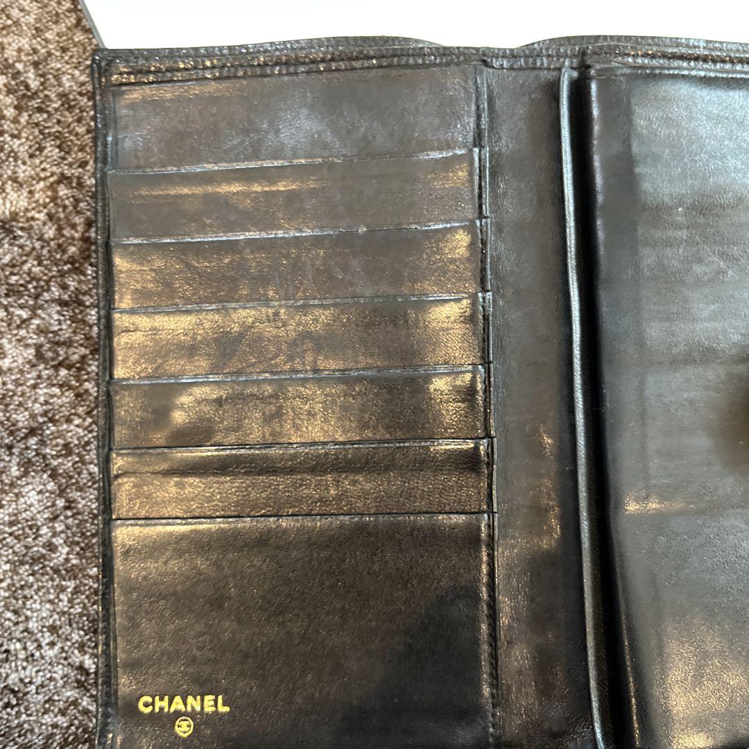 CHANEL シャネルピコローレラムスキン ココマーク 長財布