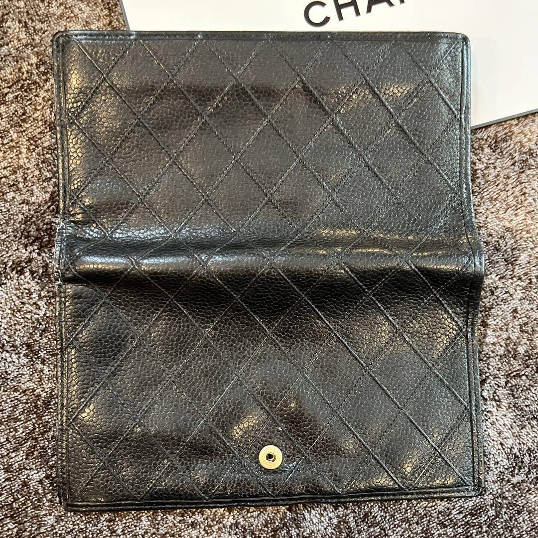CHANEL シャネルピコローレラムスキン ココマーク 長財布