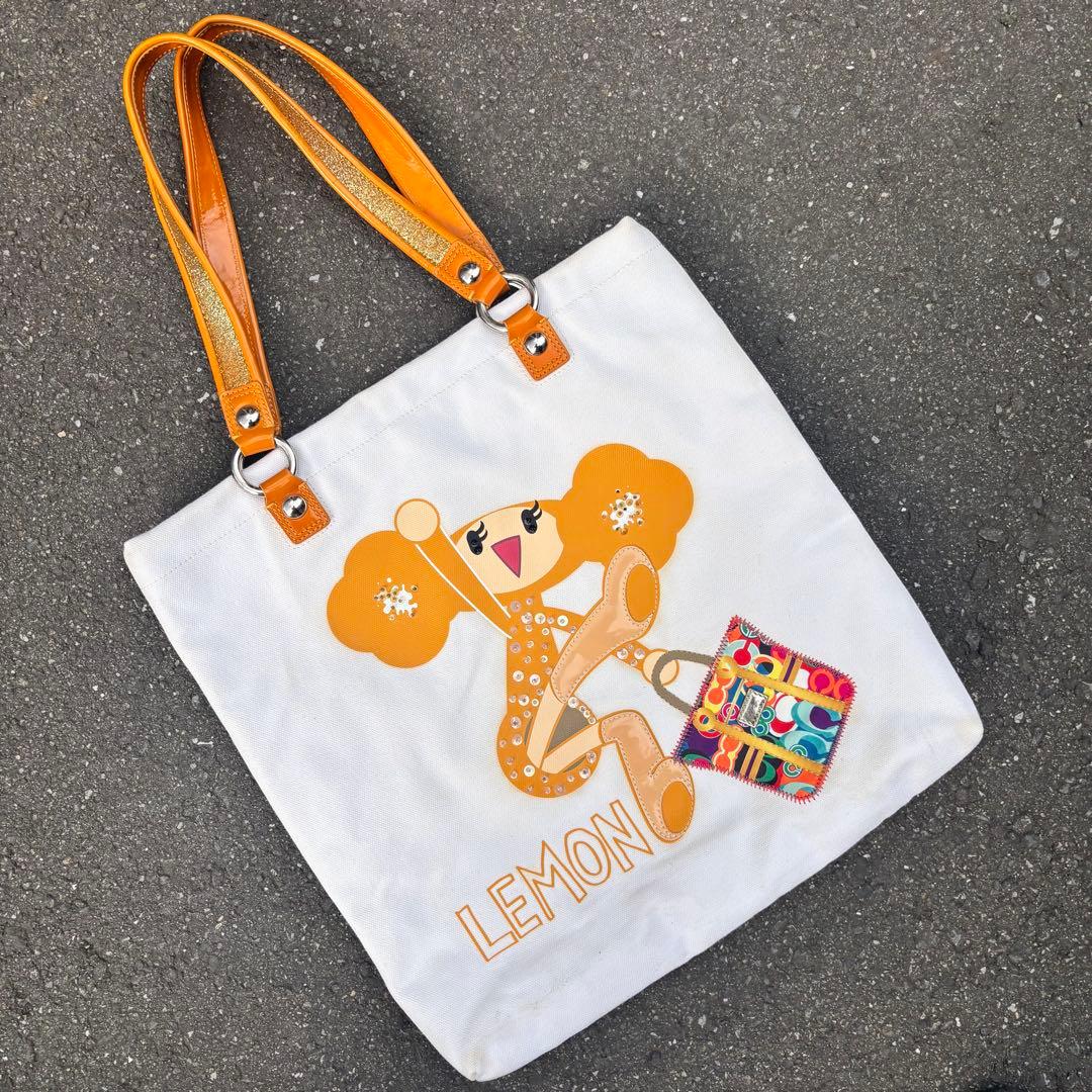 コーチ ポピー レモン トートバッグ