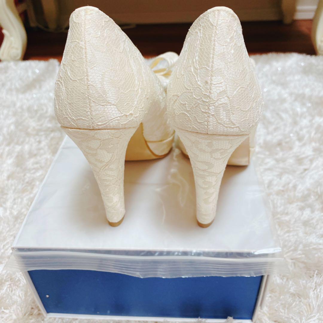 けしていま ベニルBENIR 23.5 36 0L39s-m11937582849 ♡ウェディングシューズ♡レース 一度のみ使用 ⅐ホームペー