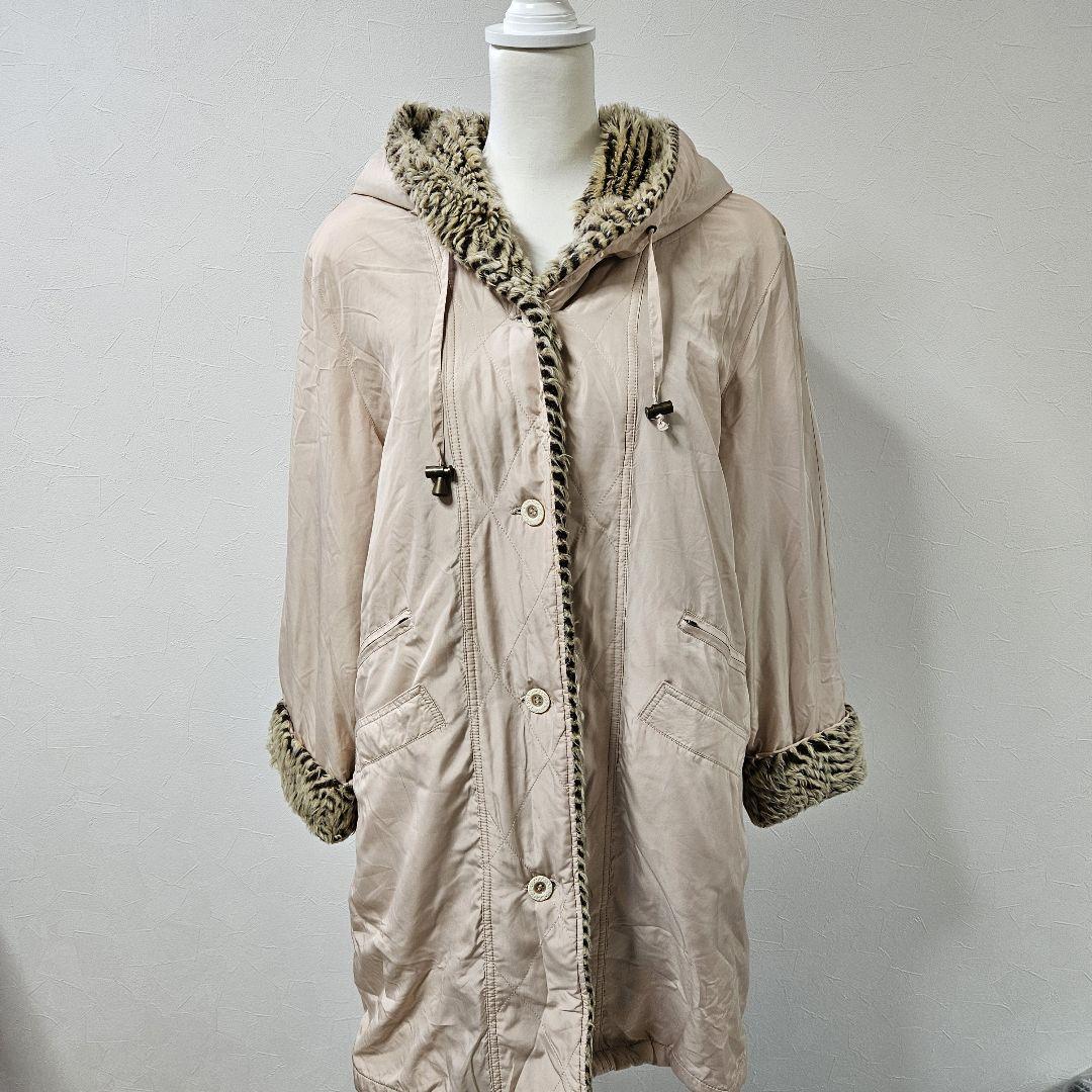 ナチュラルベーシック/Natural Basic ファー ロング コート【M】