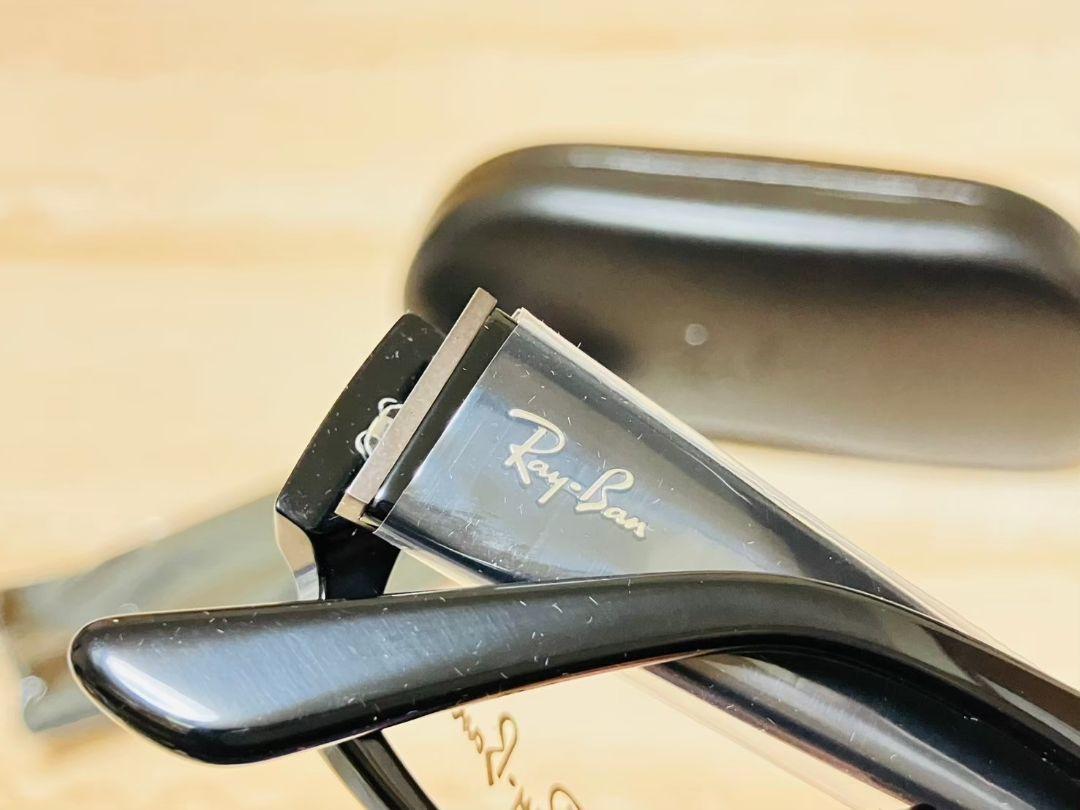 新品▼Ray-Ban 黒 度なし 四角 フレーム メガネ レイバン RB5250