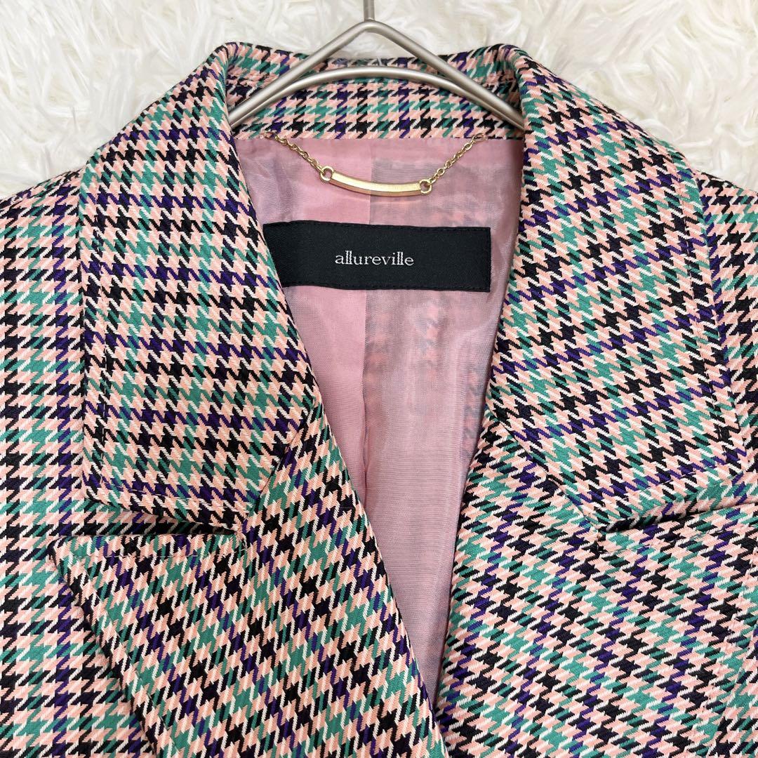 美品♡アルアバイル リオペルカラーチェックダブルジャケット S