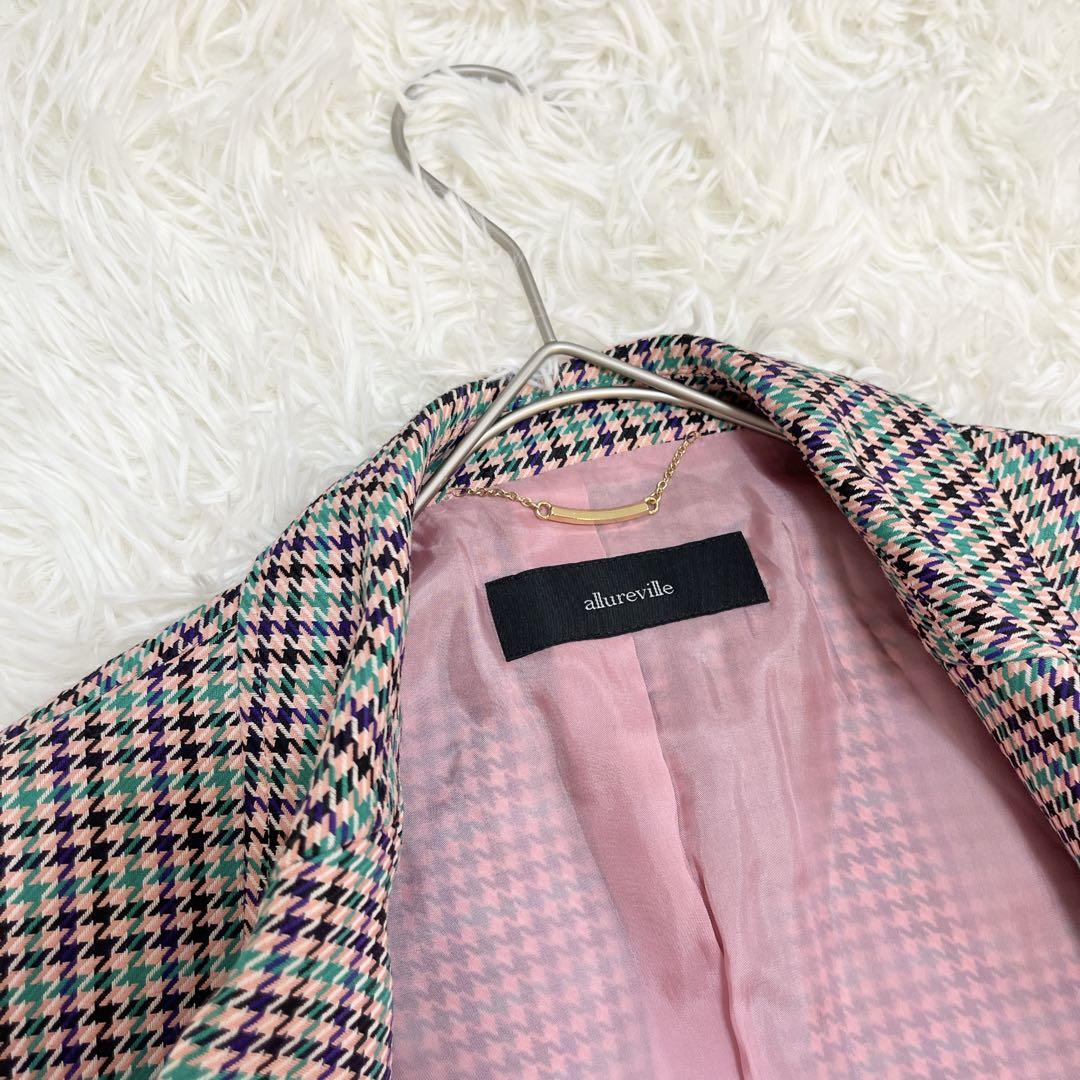 美品♡アルアバイル リオペルカラーチェックダブルジャケット S