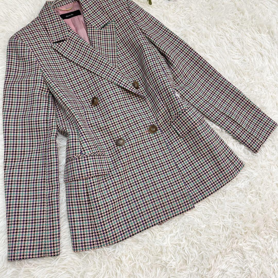 美品♡アルアバイル リオペルカラーチェックダブルジャケット S