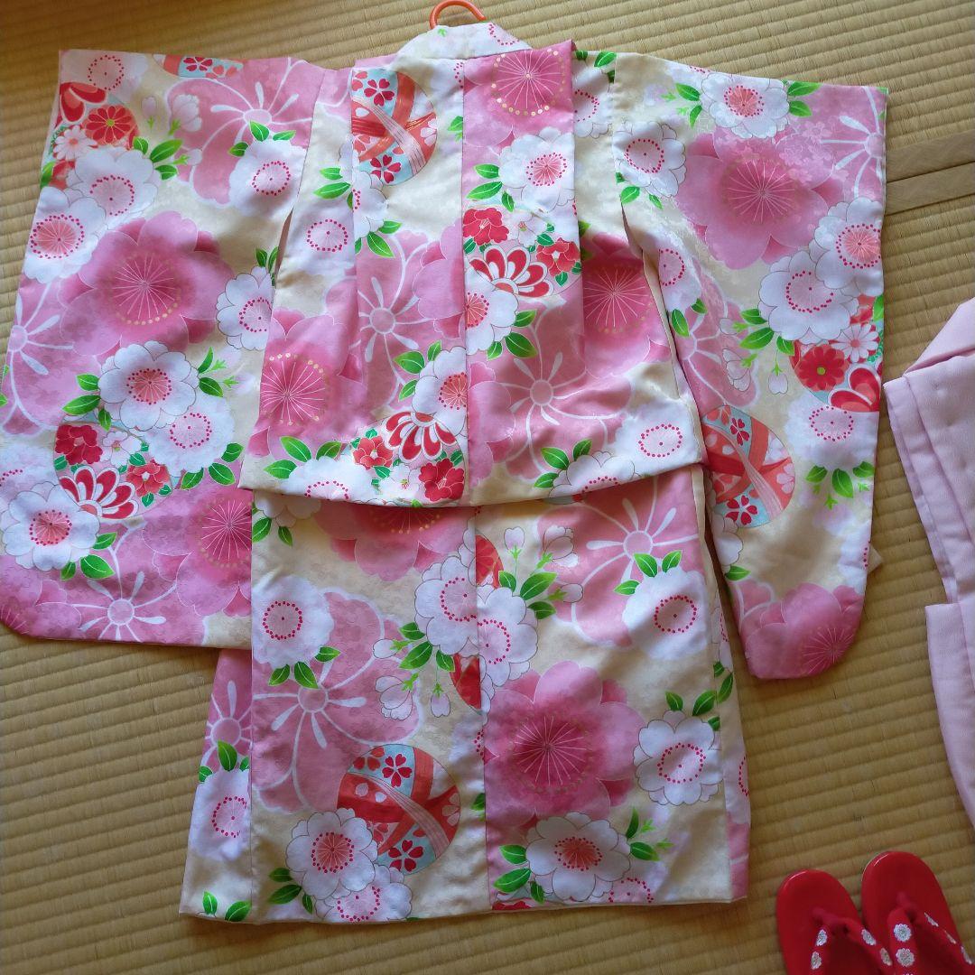 七五三　3歳　着物被布　セット　花ひめ