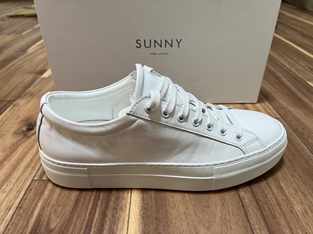 [PELLICO SUNNY]スムース レースアップスニーカー BIANCO