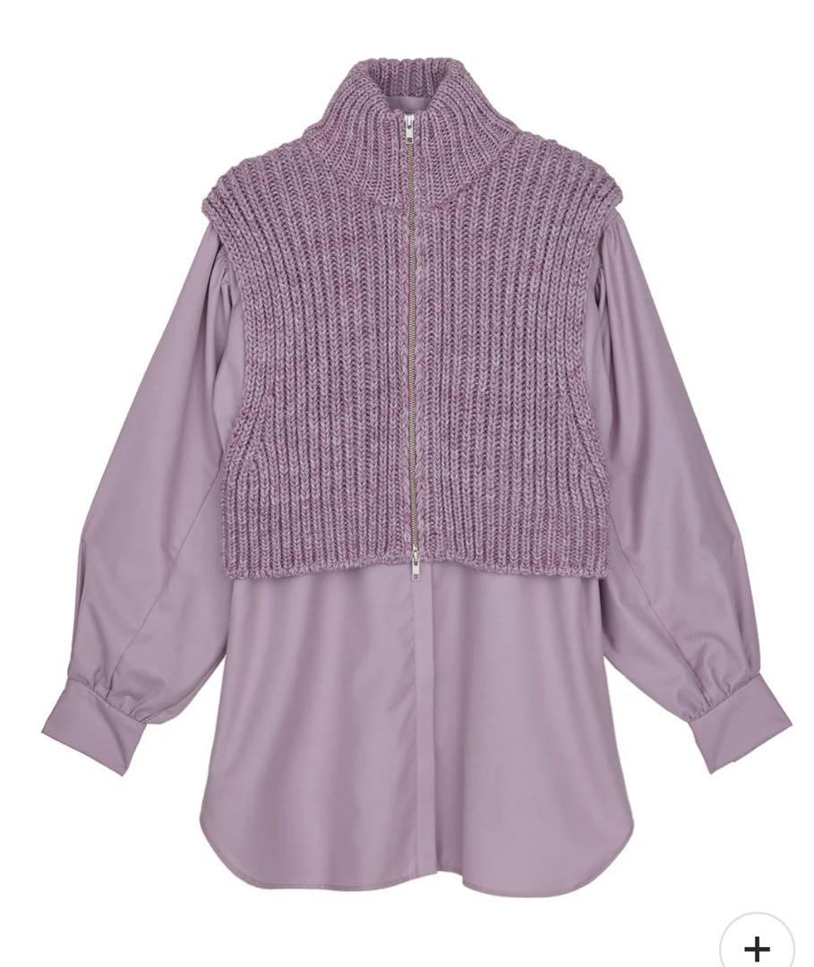 AMERI VINTAGE | snap account | . COMPACT KNIT VEST WITH