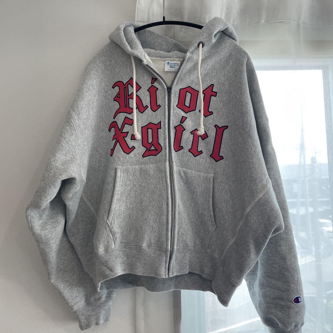 X-girl champion パーカー