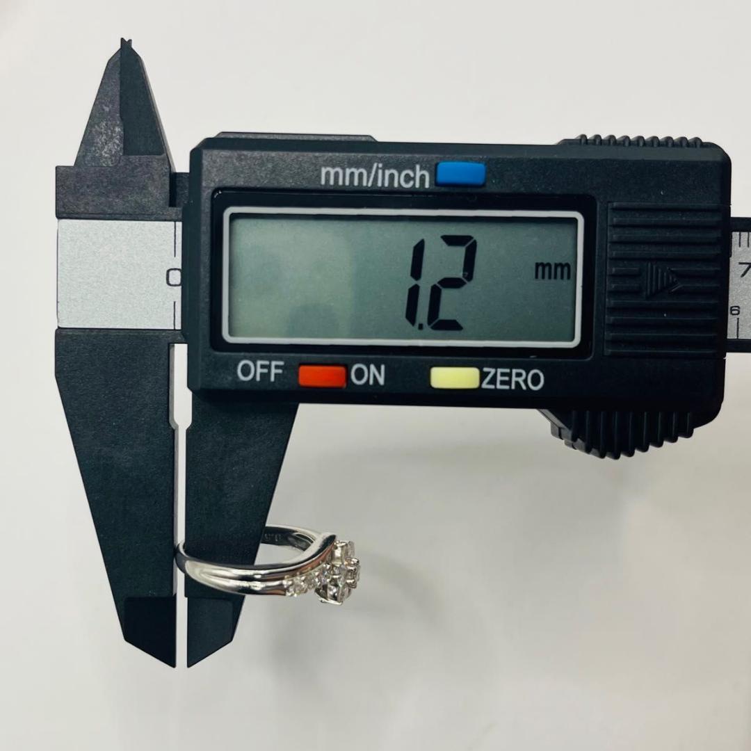 ⑦最終価格【PT900/D0.5】プラチナ天然ダイヤモンドリング11号5.09g
