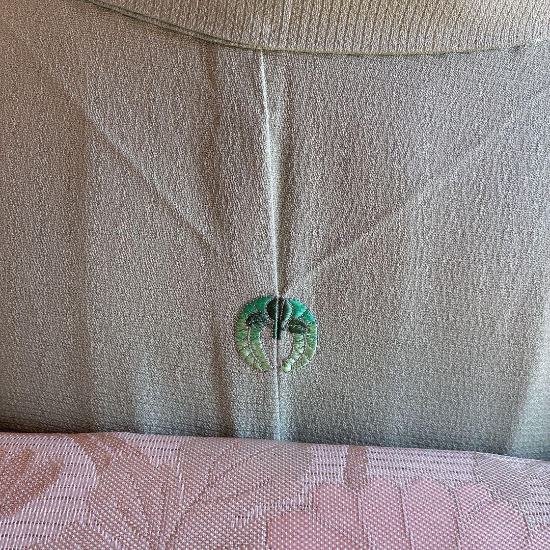 単衣 色無地フルセット 着物 正絹 洒落紋 刺繍 6月 J5 - メルカリ