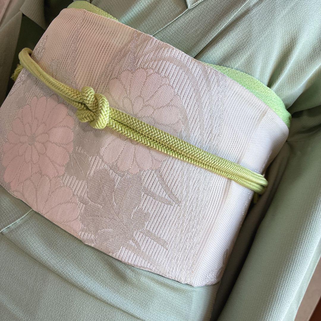 単衣 色無地フルセット 着物 正絹 洒落紋 刺繍 6月 J5 - メルカリ