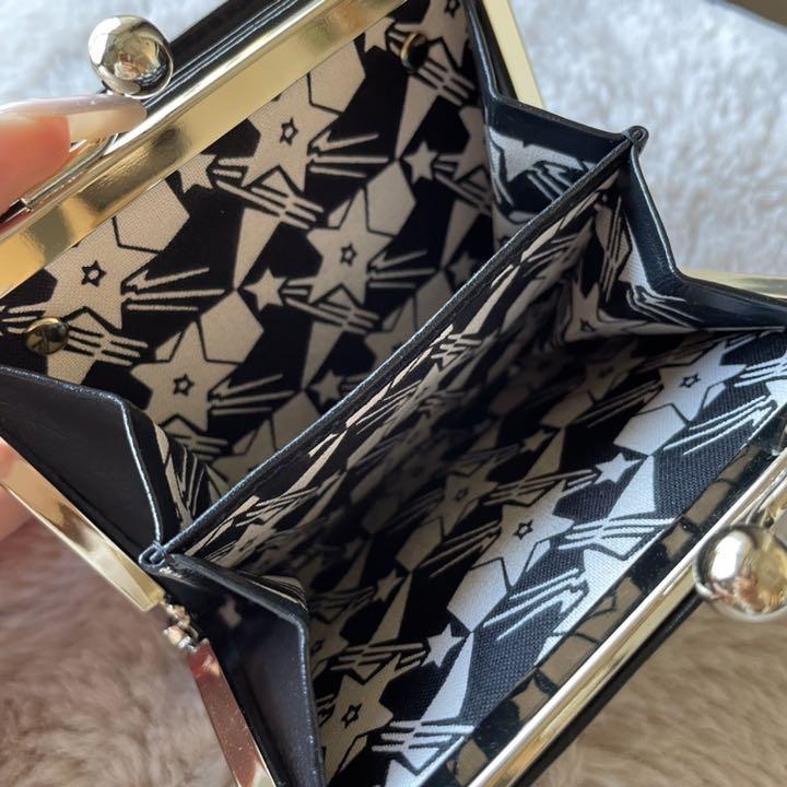 ANNA SUI ムーンスター がま口二つ折り財布 ブラック - メルカリ