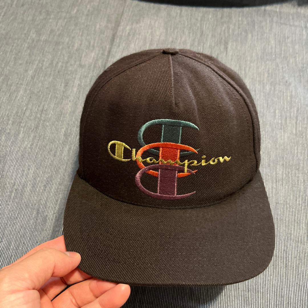 割引クーポン 徐々にお値下げ! SUPREME × Champion 6パネル キャップ