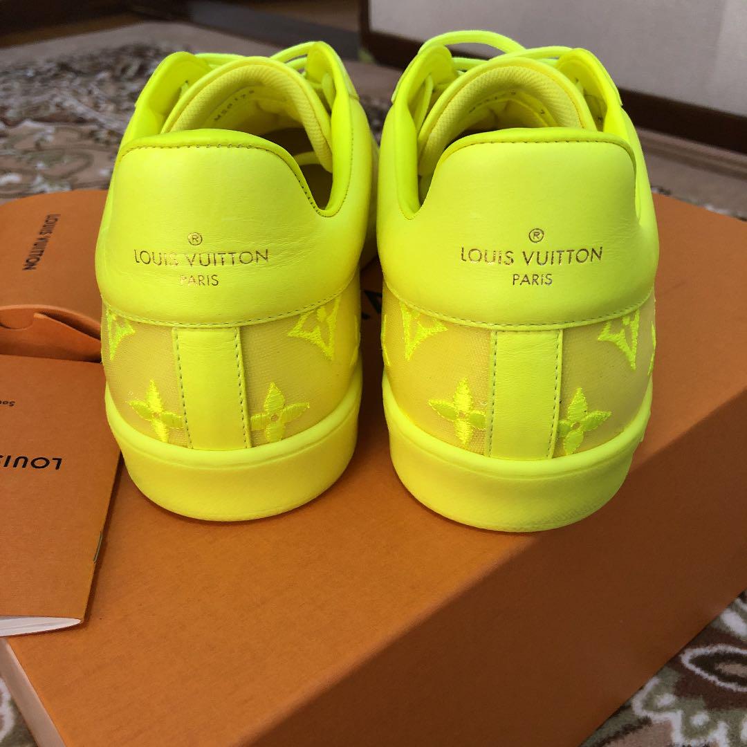 LOUIS VUITTON ルイヴィトン スニーカー 7 メンズ 黄色 メッシュ