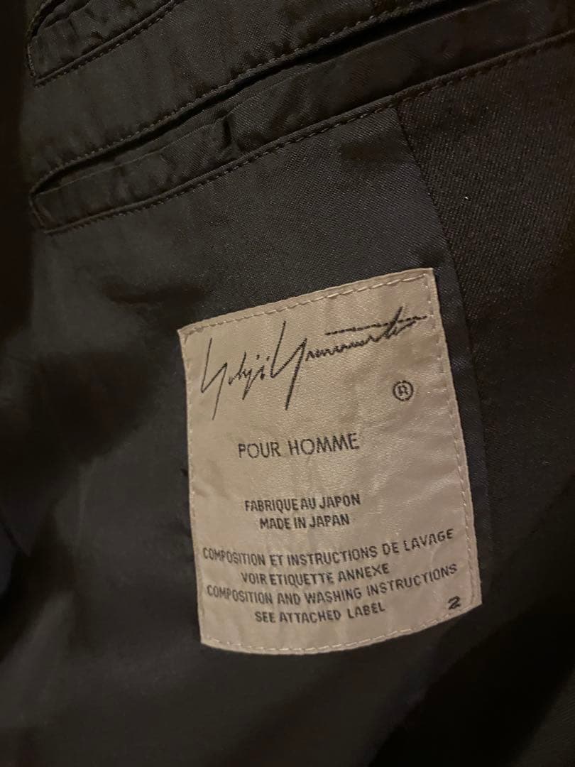 ヨウジヤマモト プールオム YohjiYamamoto ロングコート ブラック