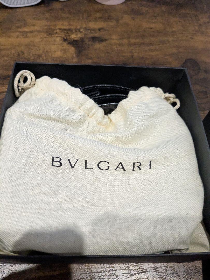 BVLGARI ブラック レザーベルト