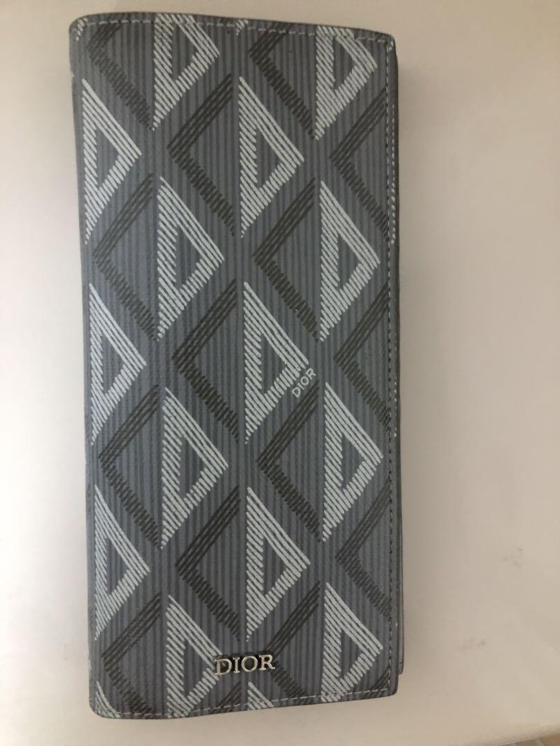Dior 長財布 メンズ CDダイヤモンド ロゴ シルバー