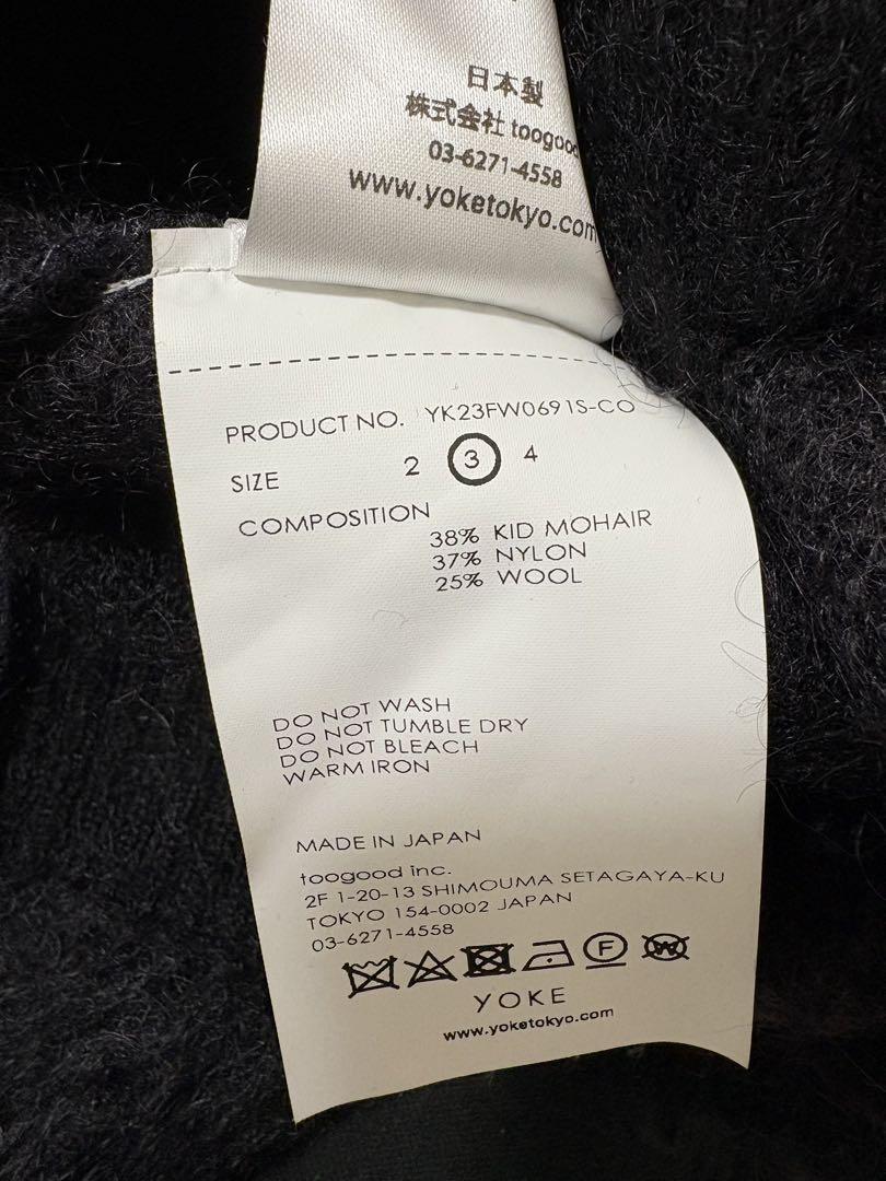 yoke 別注 MOHAIR BORDER CREWNECK SWEATER
