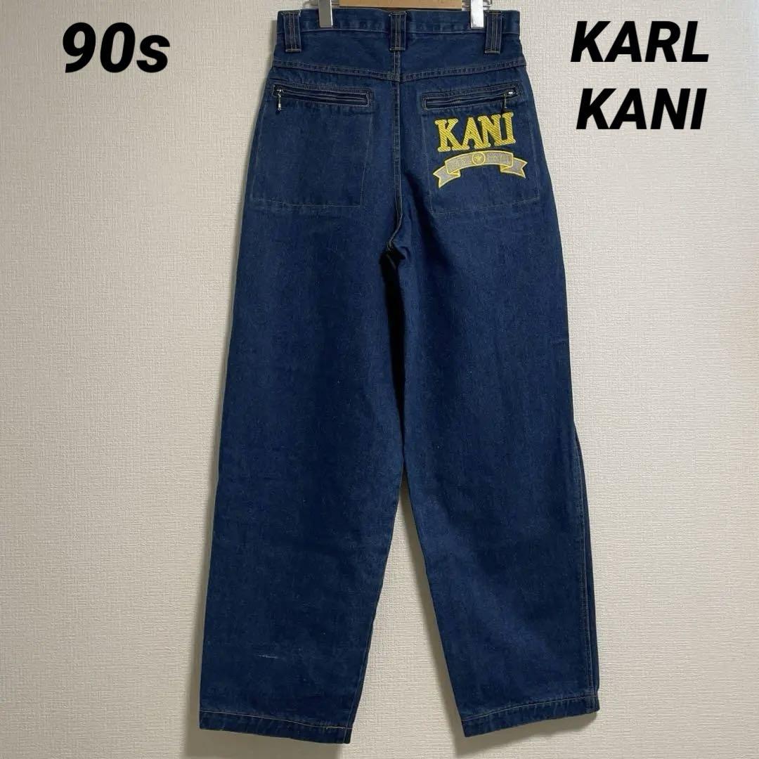 90s KARL KANI カールカナイ デニム 極太 バギー 2pac 刺繍 90s KARL KANI カールカナイ デニム 極太 バギー 2pac 刺繍