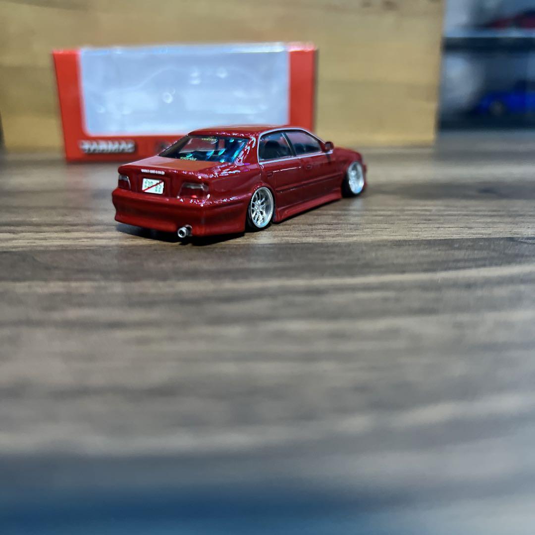 1/64 ターマック VERTEX チェイサー JZX100 赤　カスタム