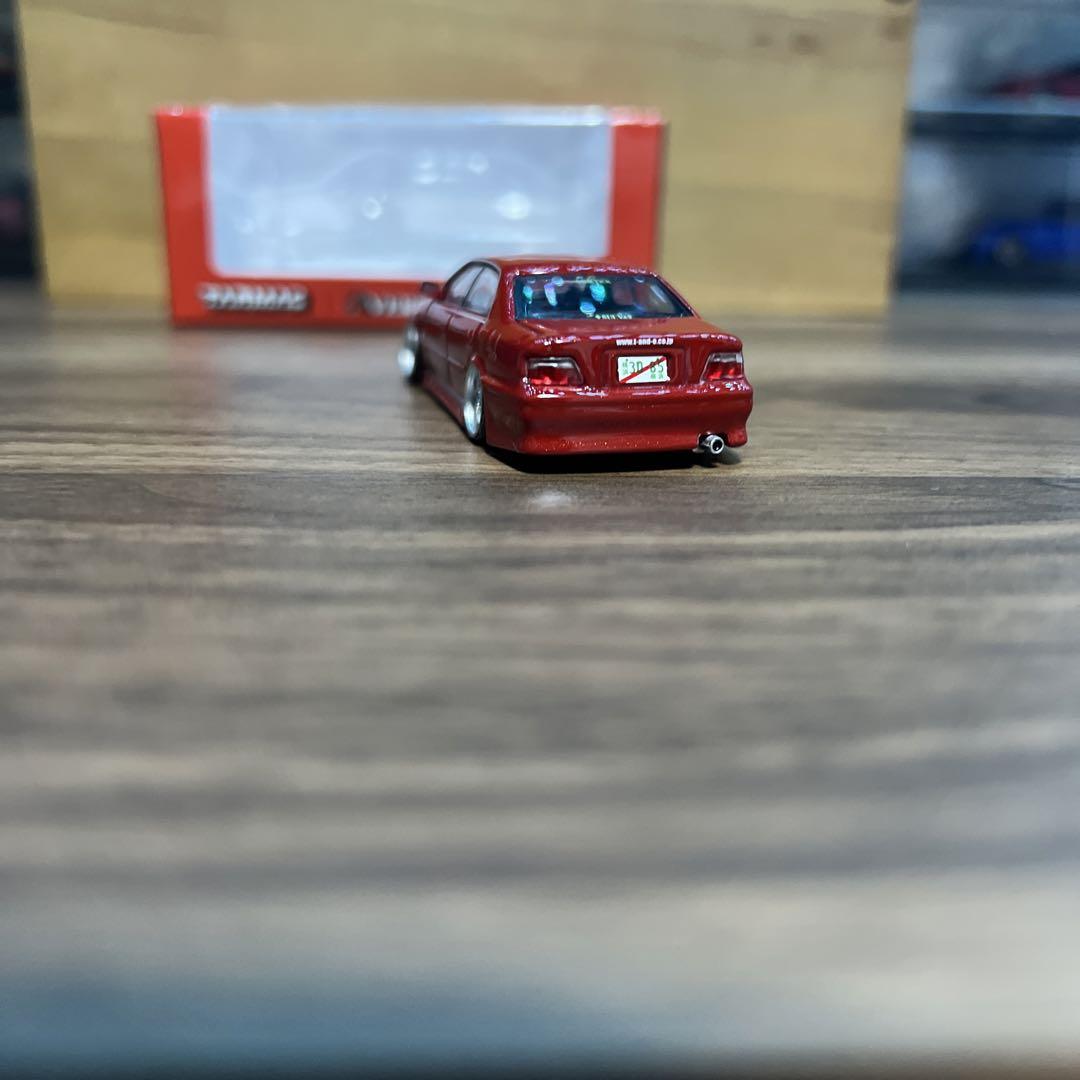 1/64 ターマック VERTEX チェイサー JZX100 赤　カスタム