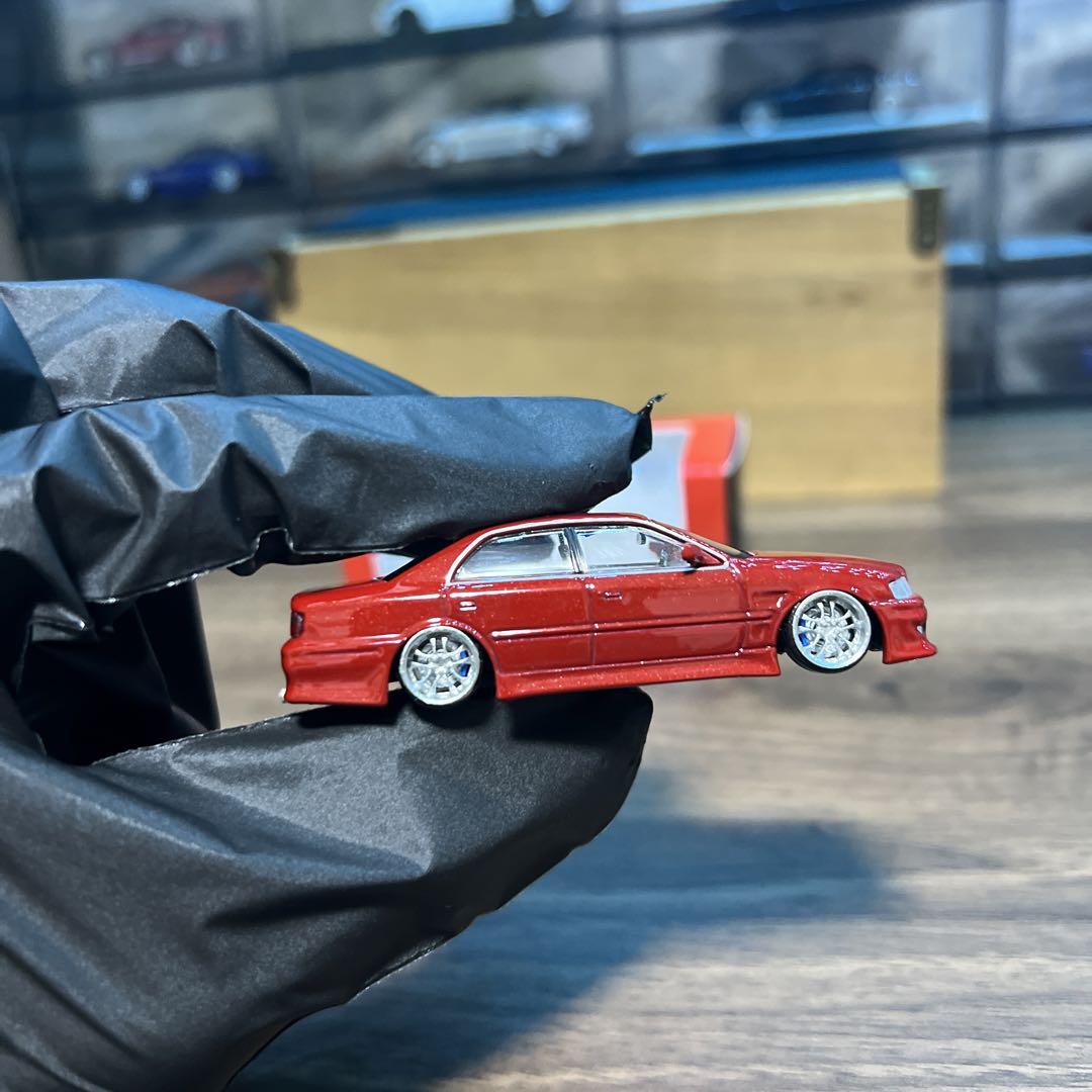 1/64 ターマック VERTEX チェイサー JZX100 赤　カスタム