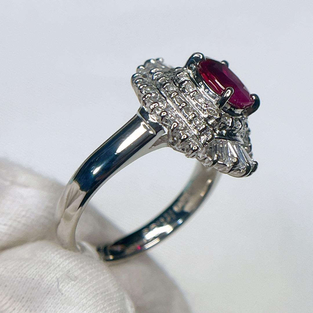 PT900 ルビー1.03ct ダイヤモンド0.71ct リング アクセサリー