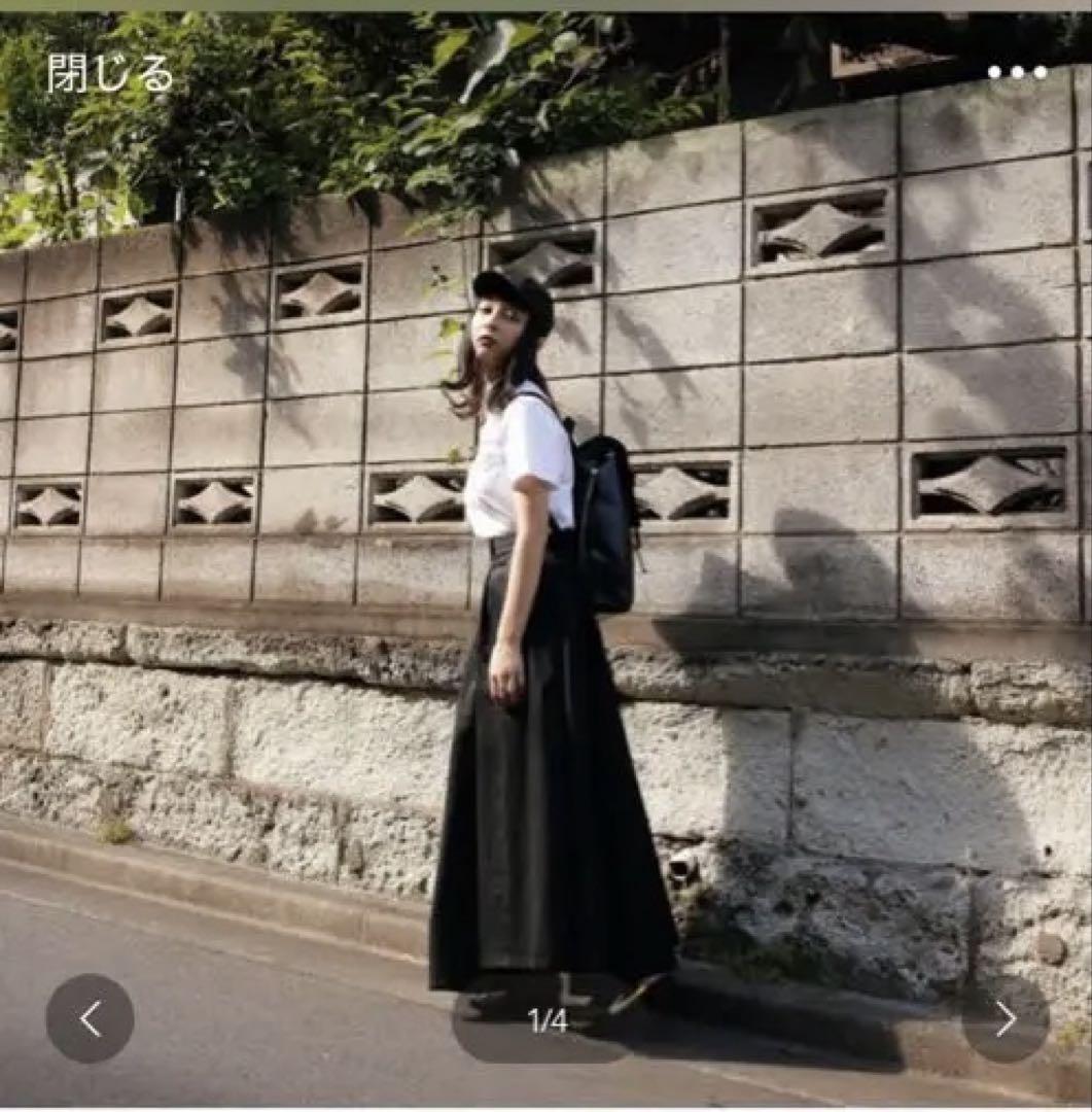 お*ん様 foufou big flare trench skirt ブラック - メルカリ