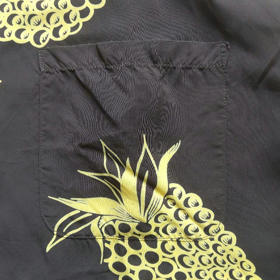 SUN SURF サンサーフ 半袖アロハシャツ L パイナップル 茶色
