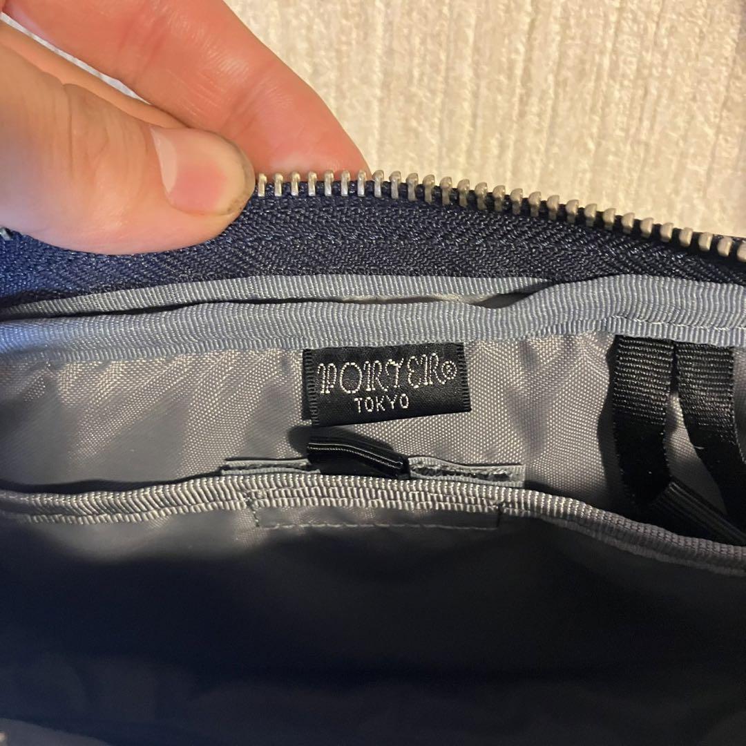 美品 PORTER リフトショルダーバッグ ネイビー 吉田カバン ポーチ 日本製