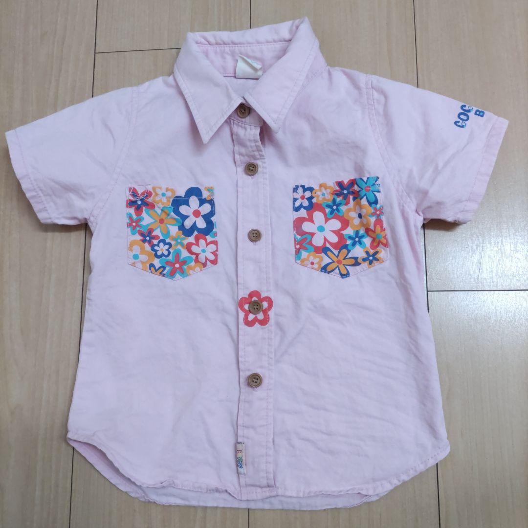 平成レトロ】ココルルベビー 花柄シャツ(90㌢位)コギャル Y2K