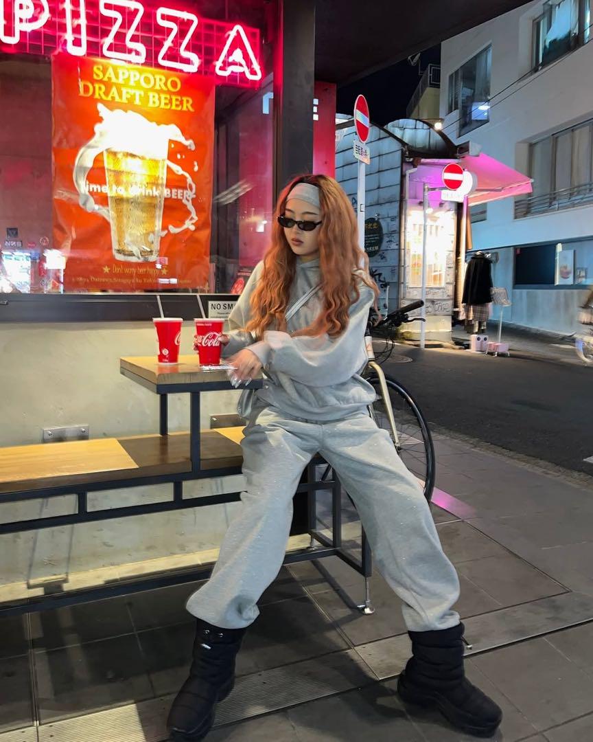 新品タグ付きHTH glitter like Heart Logo セットアップ