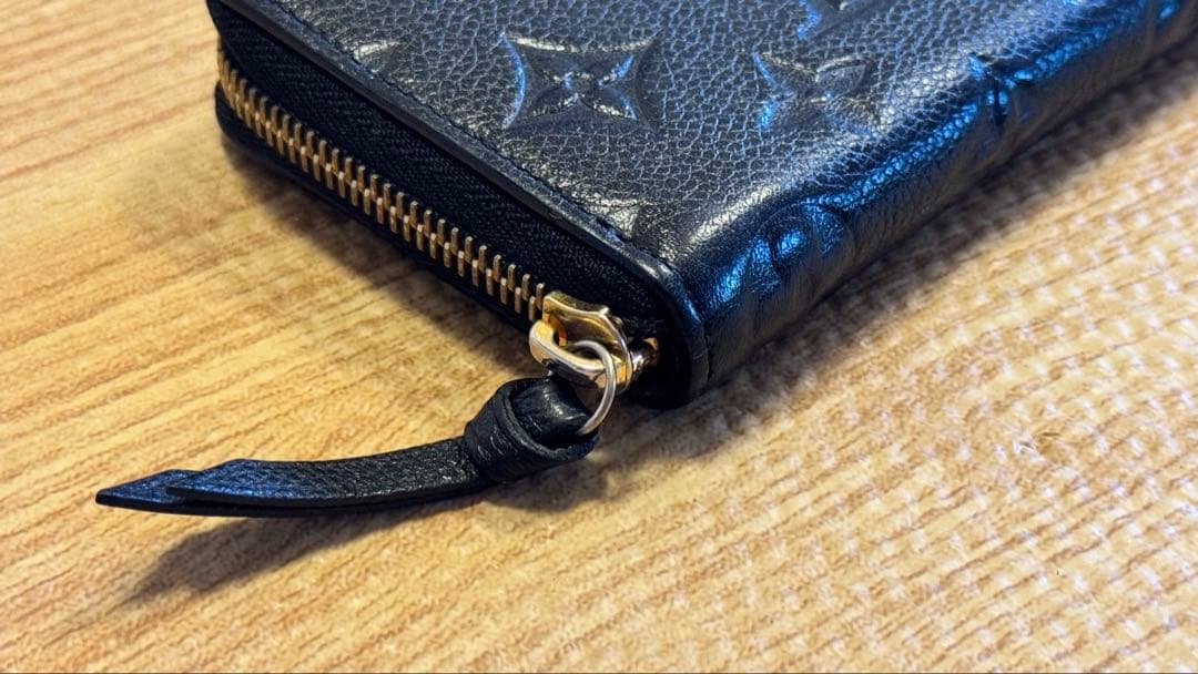 ルイヴィトン M60171 ポルトフォイユ クレマンス アンプラント 黒 長財布