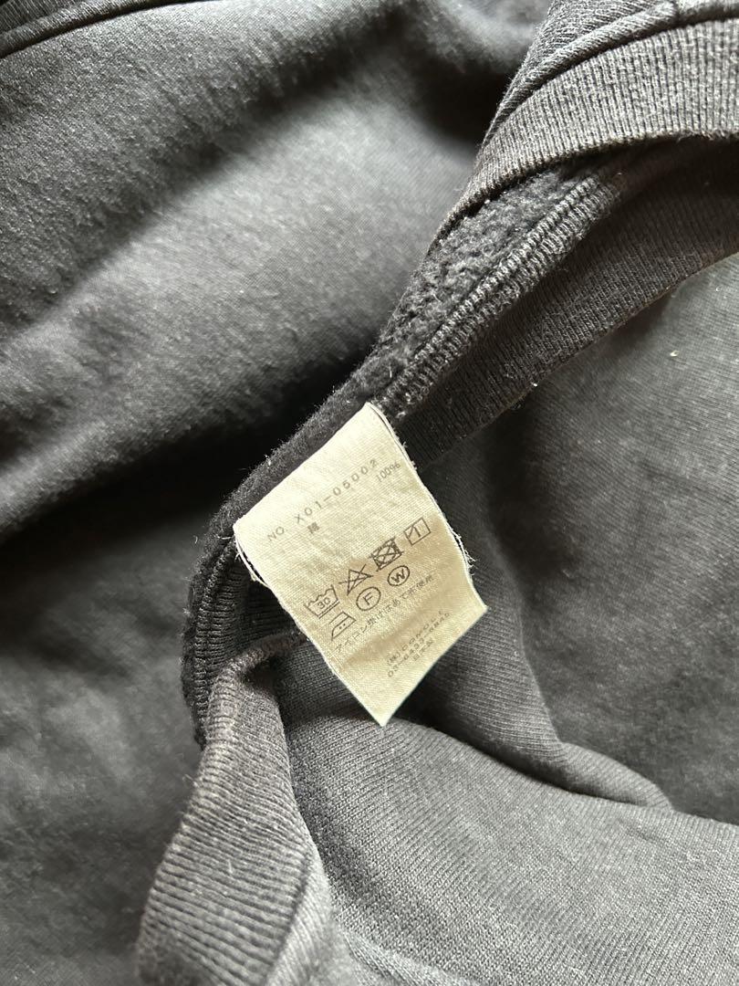 希少　23ss COMOLI コモリ　コットン吊裏毛クルー　3 フェードブラック