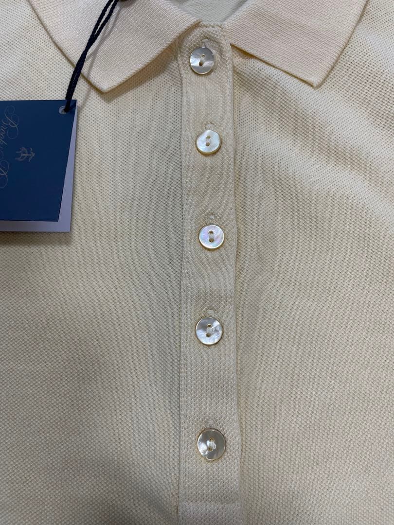 【新品未着用】Brooks Brothers クリーム色ポロシャツ M
