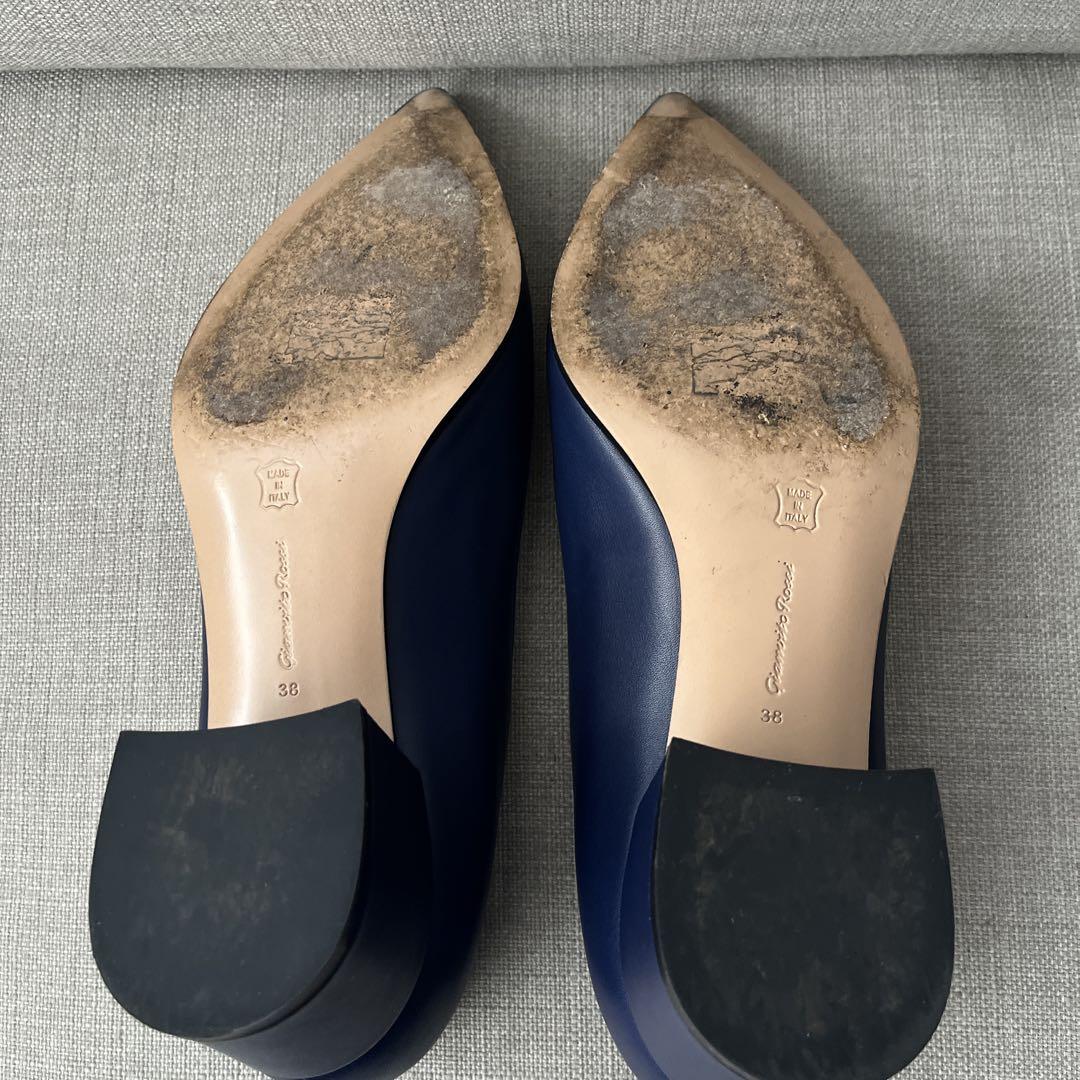 Gianvito Rossiジャンヴィト ロッシ パンプス スウェード ネイビー
