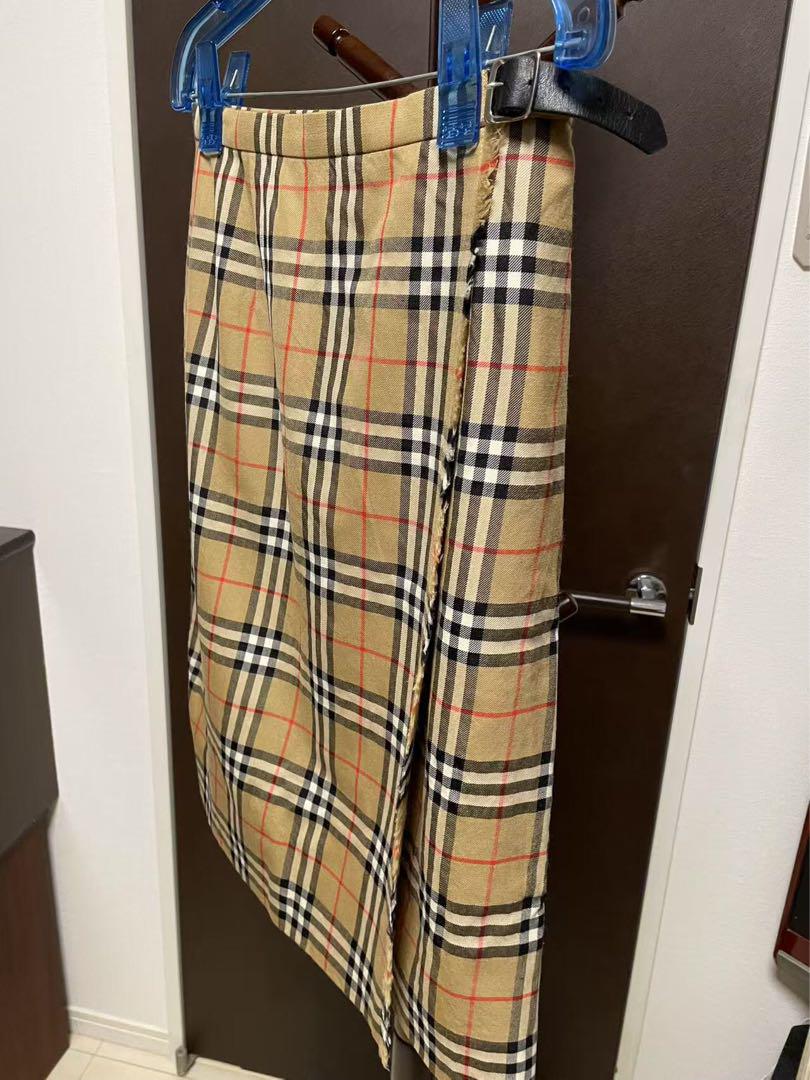 春❗️値下げ美品Burberry's チェック柄・巻きスカート サイズ42