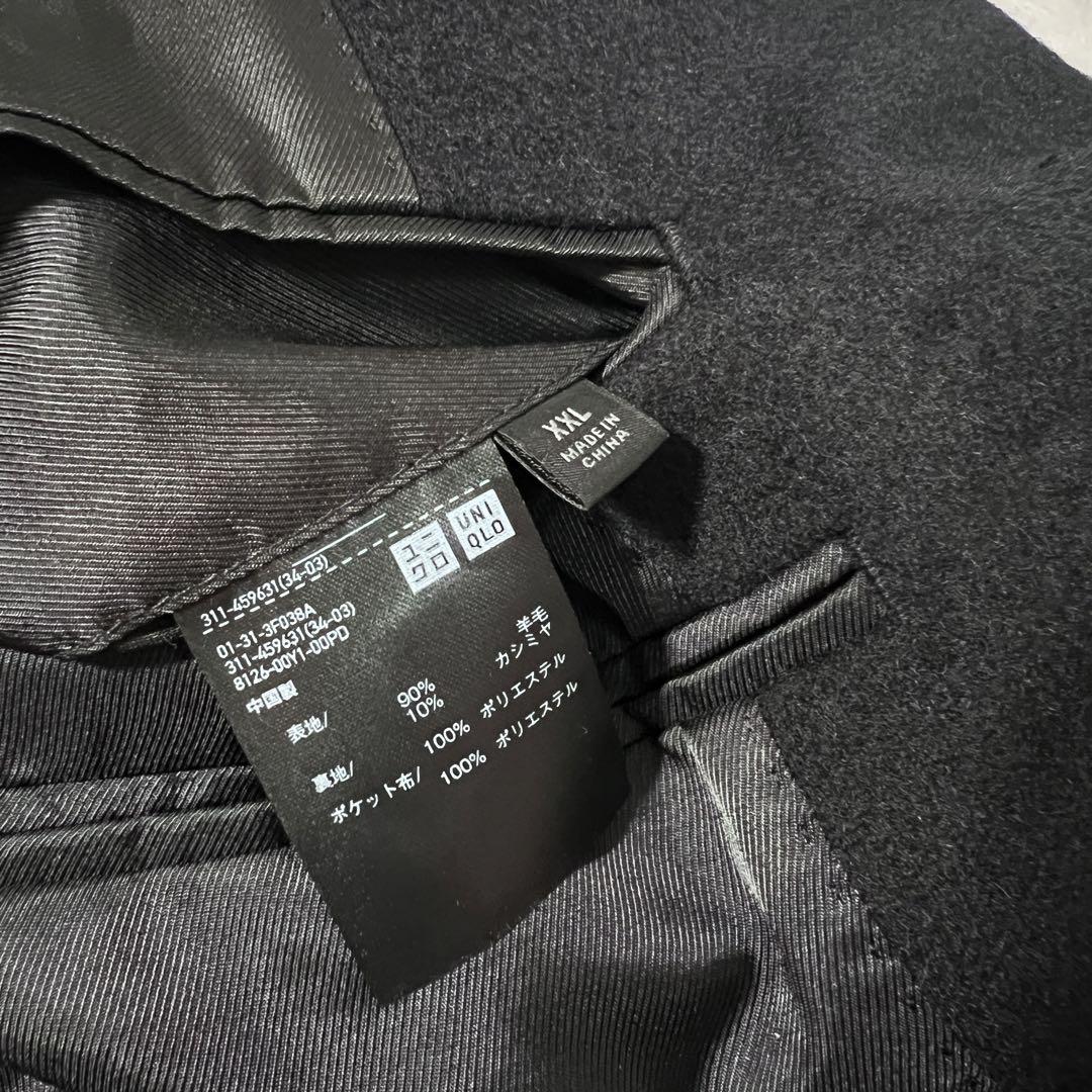 UNIQLO ユニクロ ウールカシミヤ チェスターコート XXL ブラック