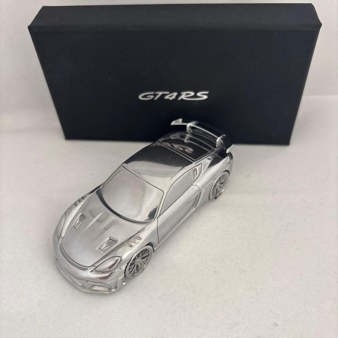 ポルシェ718ケイマンGT4RS ペーパーウェイト メタルカーPORSCHE