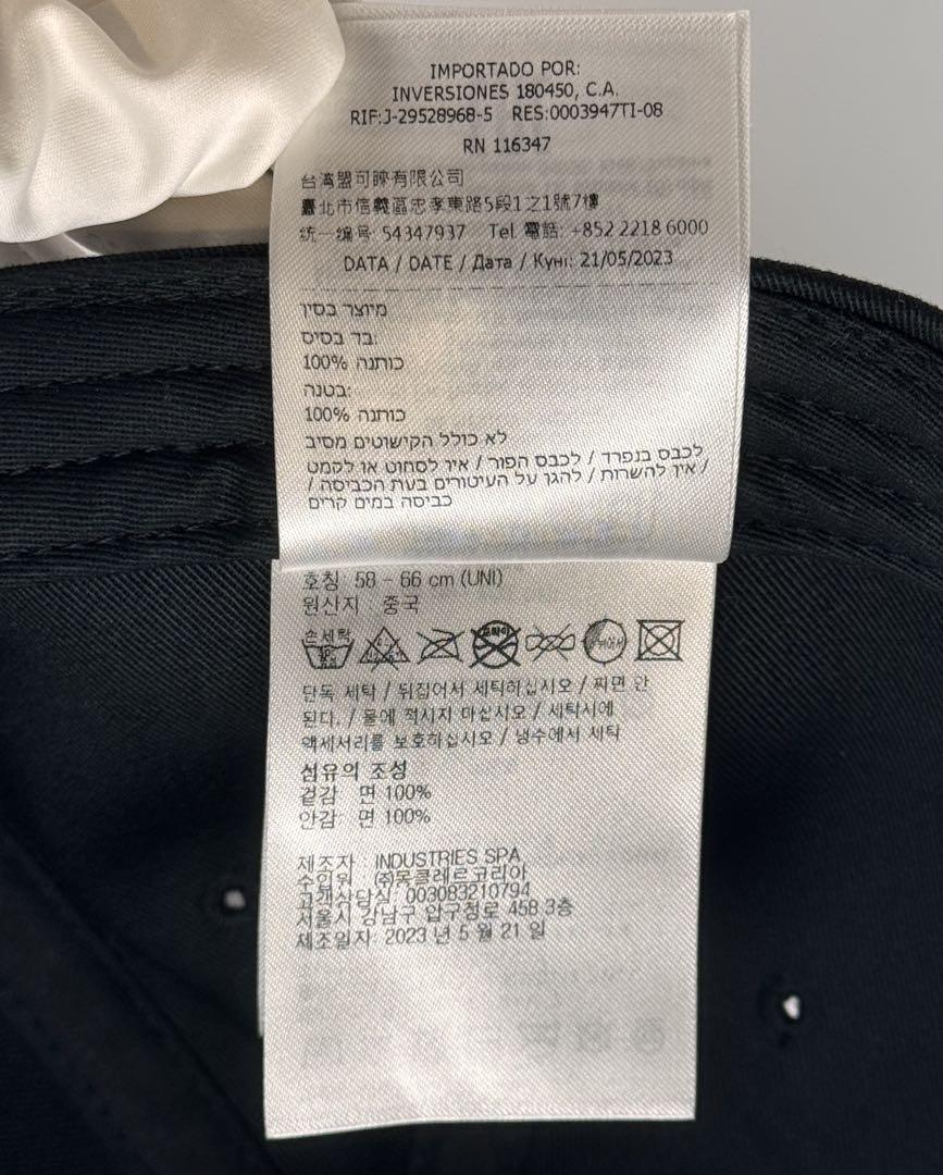 極美品 Moncler モンクレール ブラック ベースボールキャップ 希少