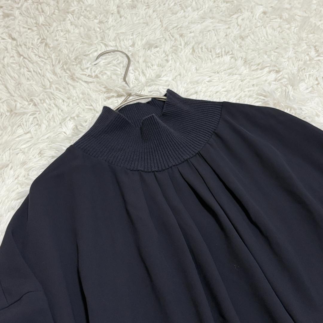 美品☆エンフォルド PEライトクロスタートルブラウス長袖ENFOLD