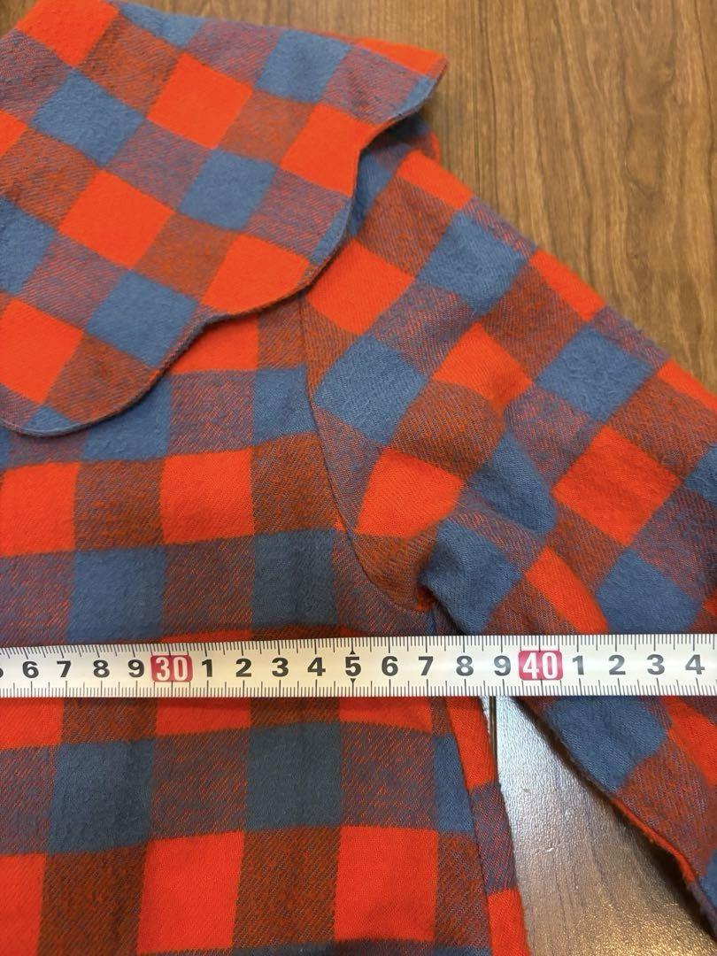【WOLF&RITA】チェックのセットアップ　オレンジ系赤✖️グレー size12