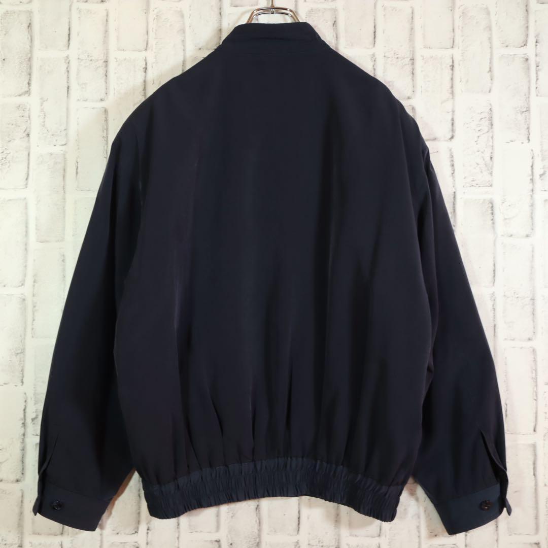 【レトロ古着】比翼仕立て 刺しゅう ナイロンジャケット ペイズリー柄 L