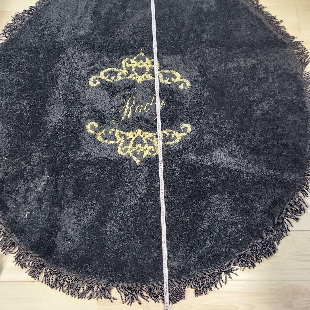 Rady フリンジ付きラグ ブラック F Rady フリンジ付きラグ ブラック F